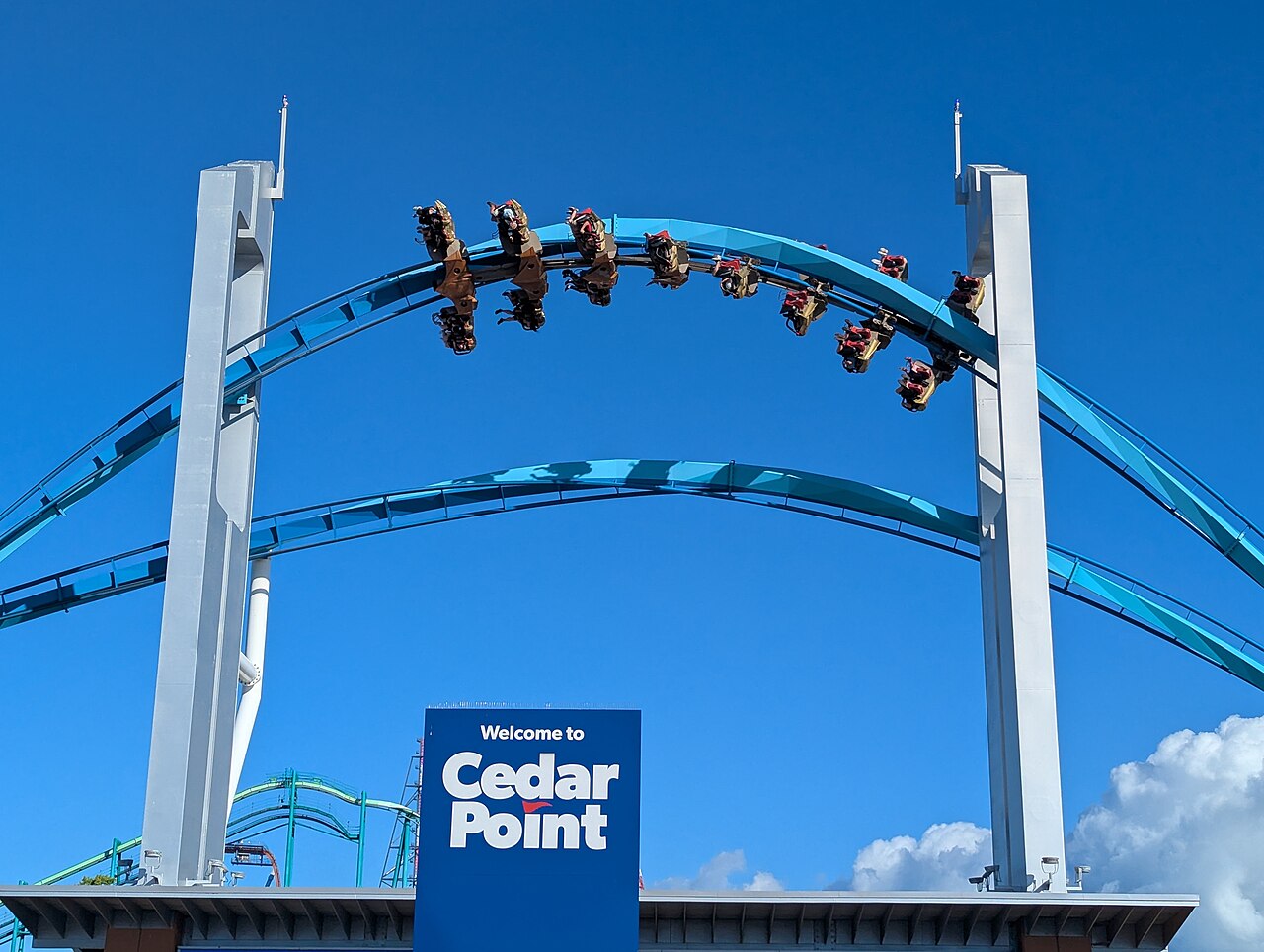 GateKeeper going above Cedar Point's entrance