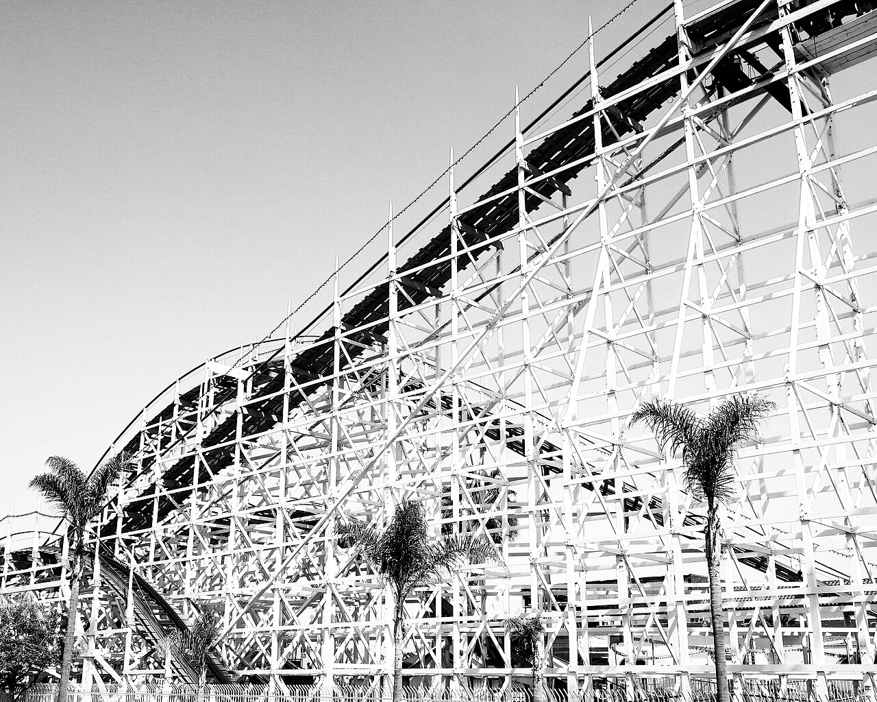 The Giant Dipper roller coaster in Belmont Park, San Diego