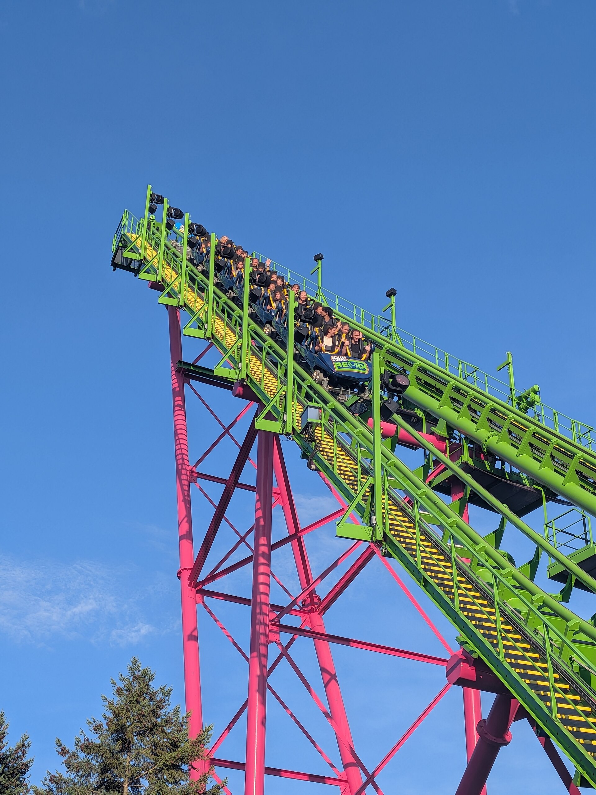 Jolly Rancher Remix after theming was added on its first lift hill