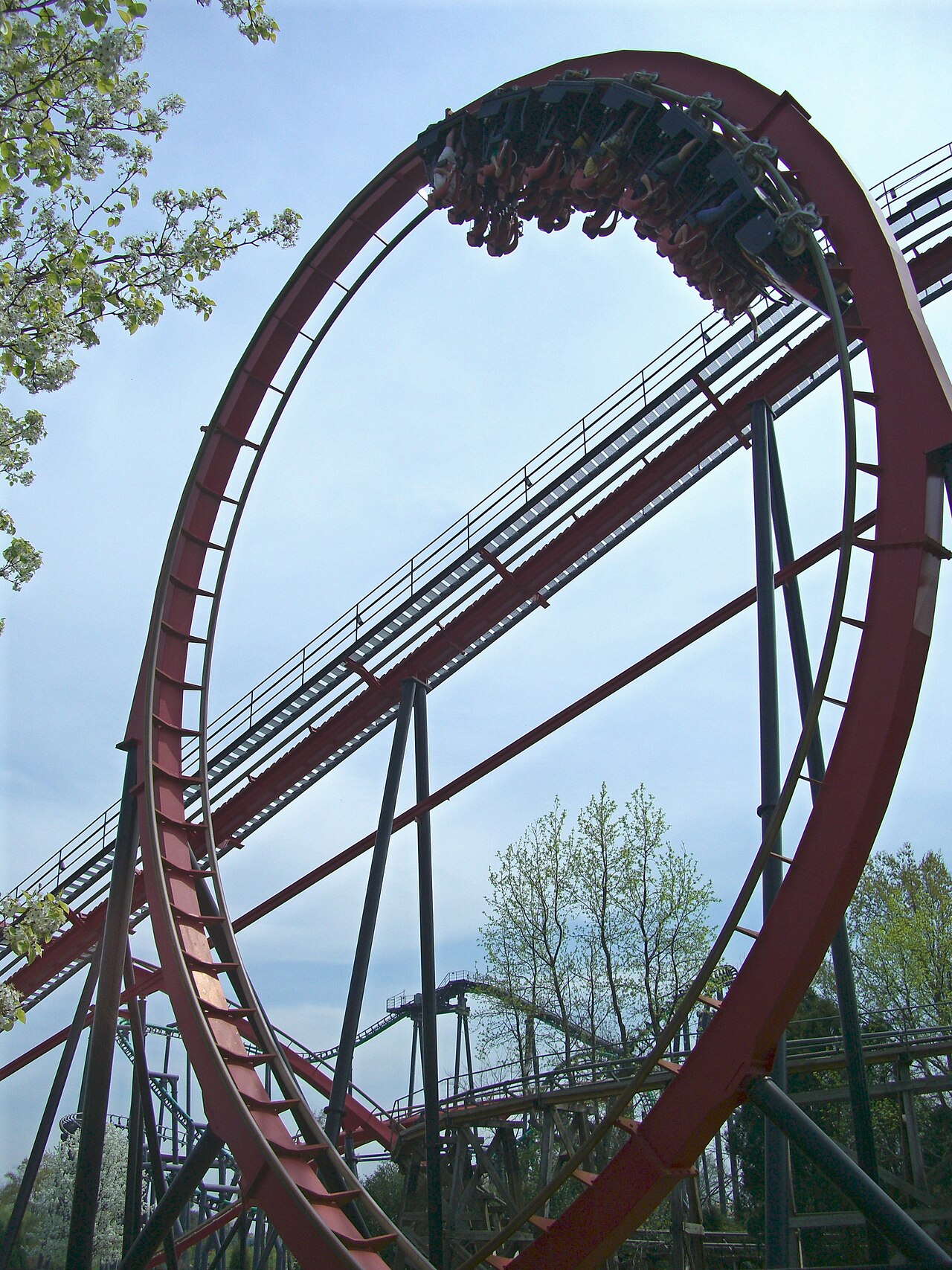 Vortex's loop at Carowinds