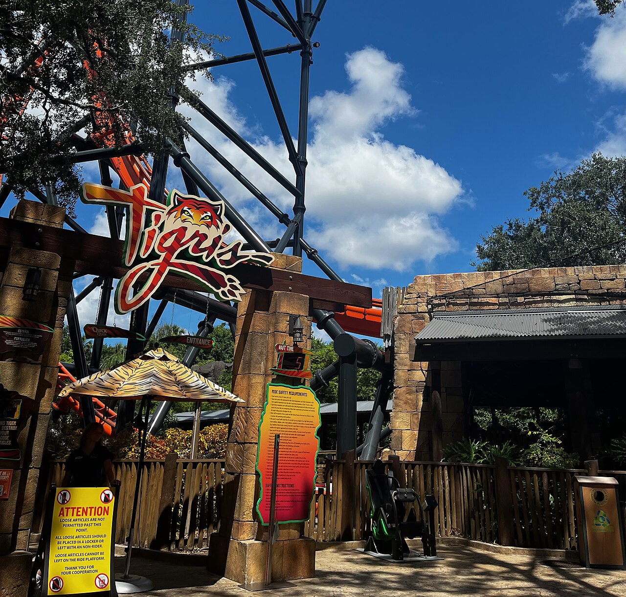 Front Entrance of Tigris at Busch Gardens Tampa Bay