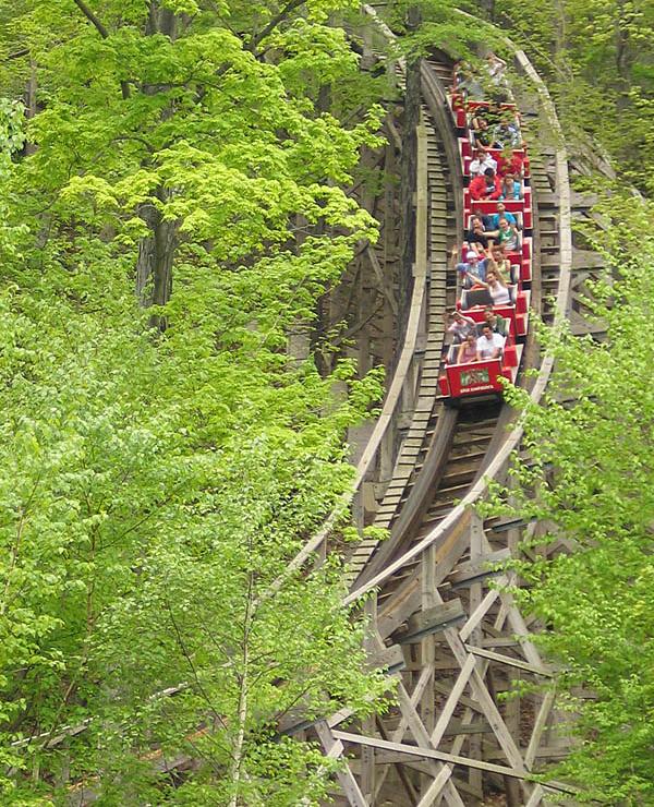 Boulder Dash is a wooden roller coaster located at Lake Compounce in Bristol, Connecticut