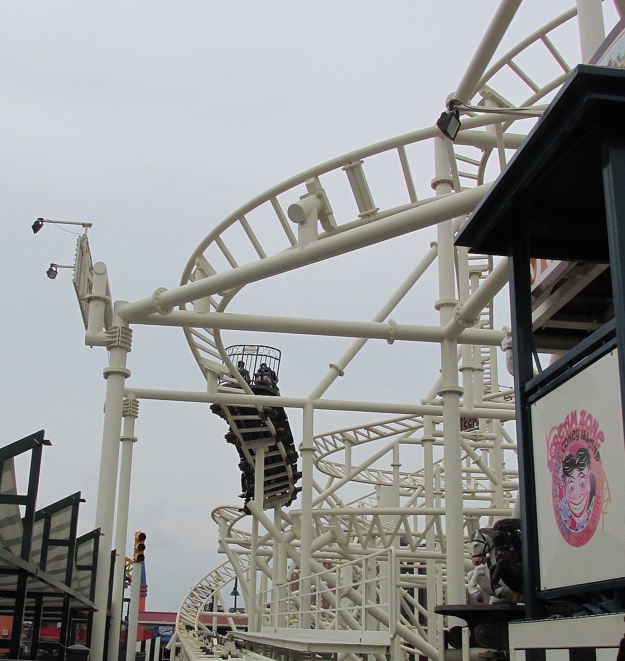 Luna Park at Coney Island. Steeplechase roller coaster