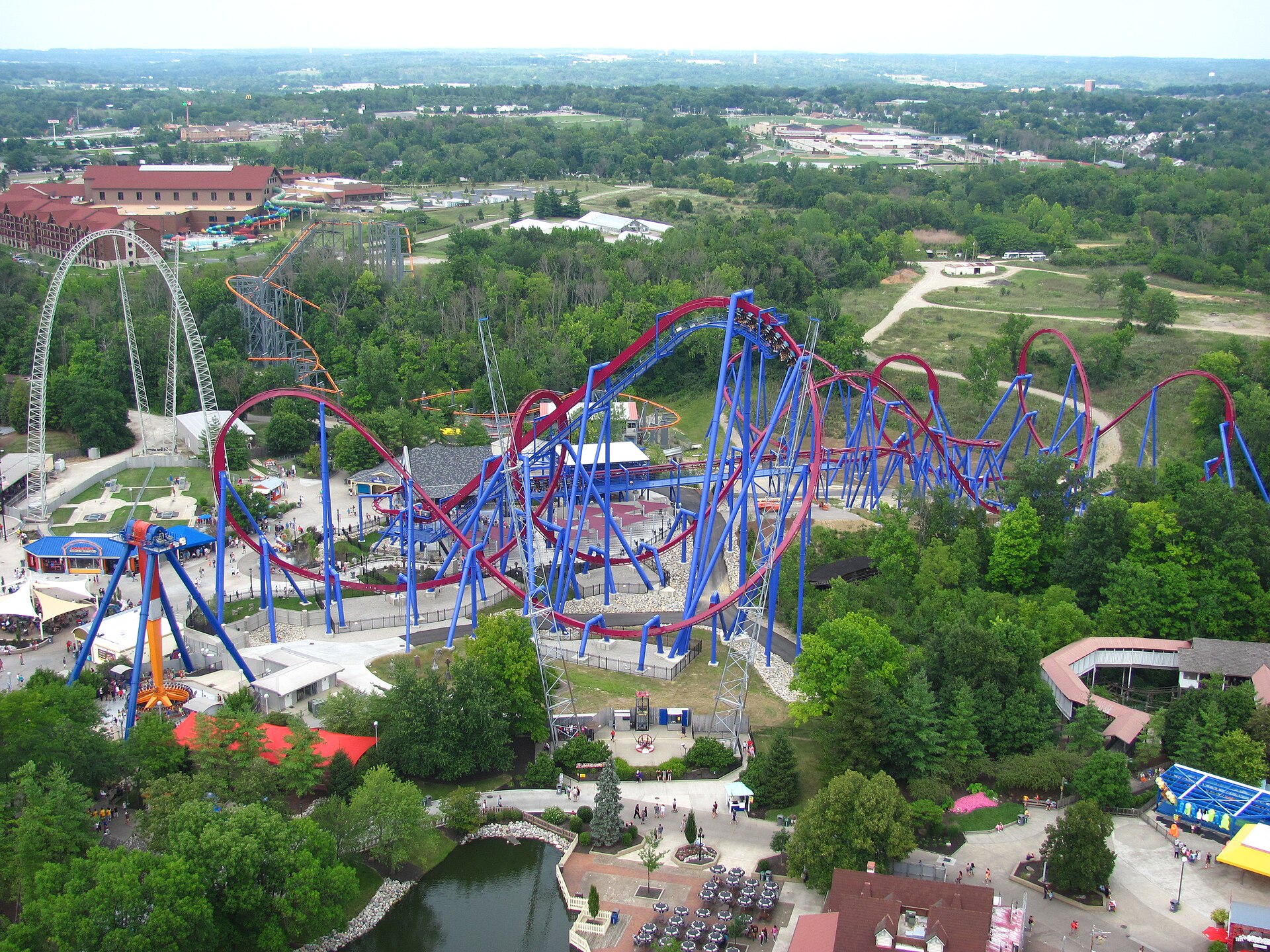 Banshee at Kings Island as viewed from the Eiffel Tower