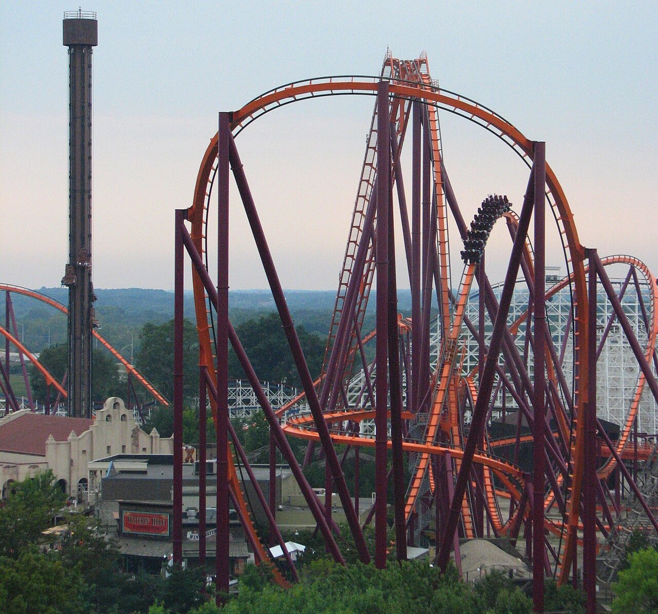 Raging Bull at Six Flags Great America from Sky Trek Tower