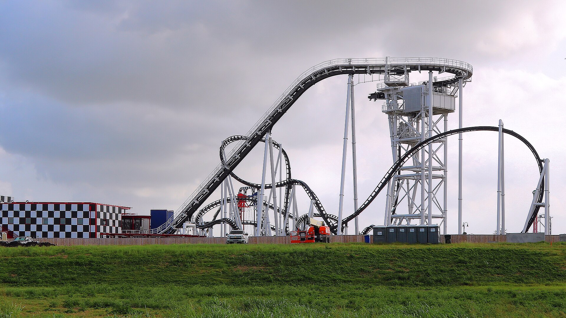 The Circuit Breaker, the signature roller coaster at COTALAND Amusement Park in Austin, Texas