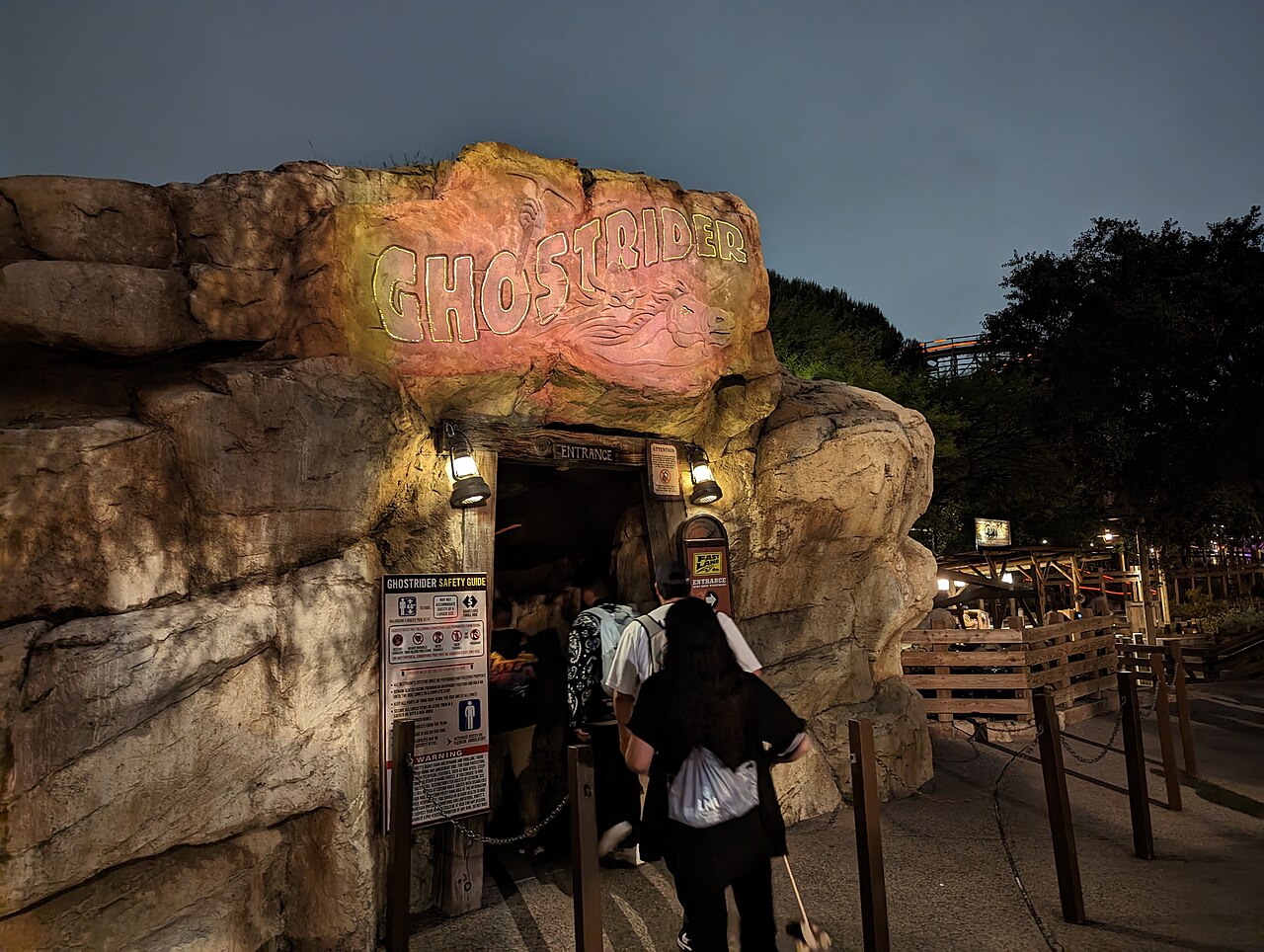 GhostRider's entrance at night