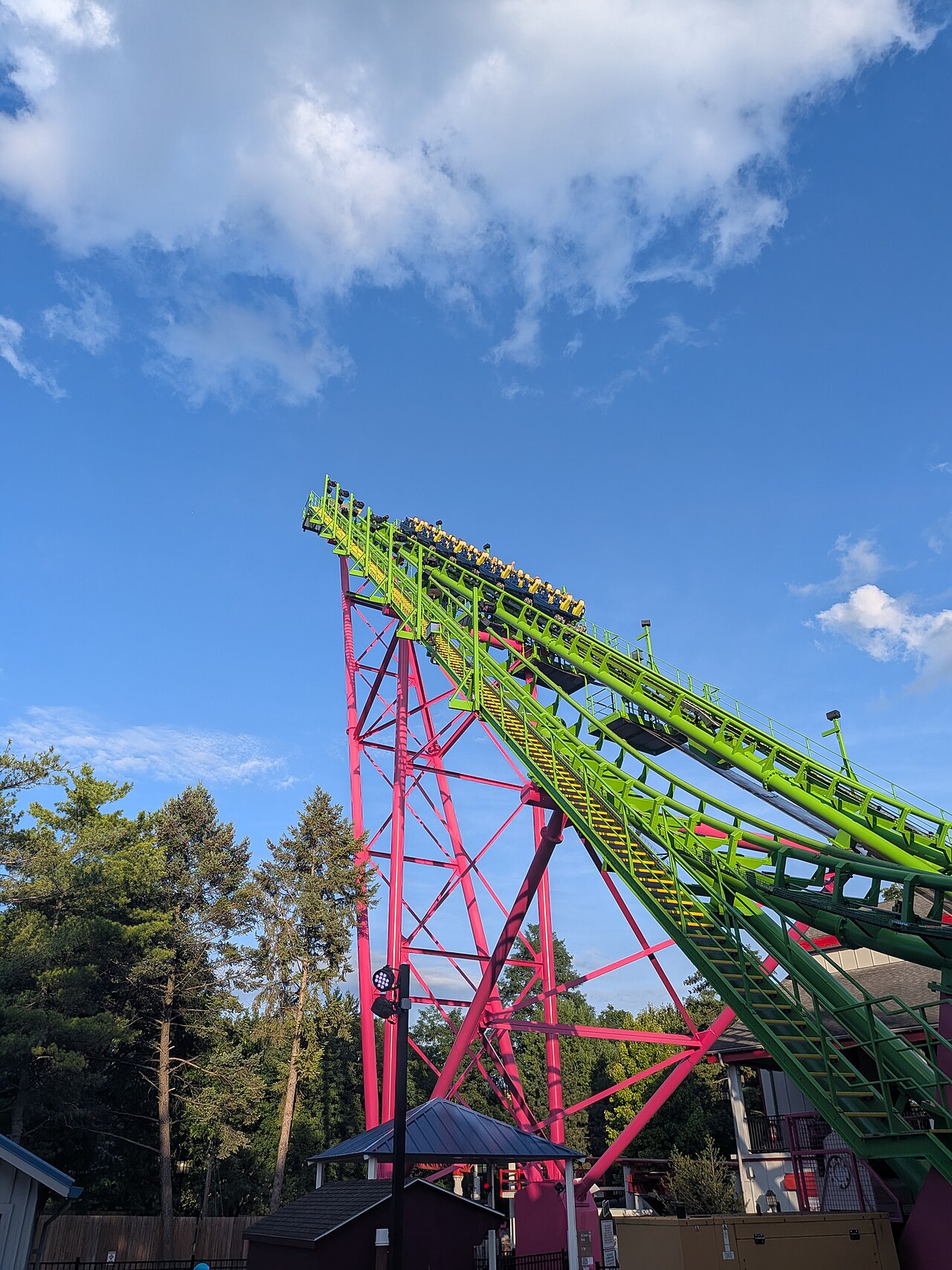 Jolly Rancher Remix after theming was added on its second lift hill