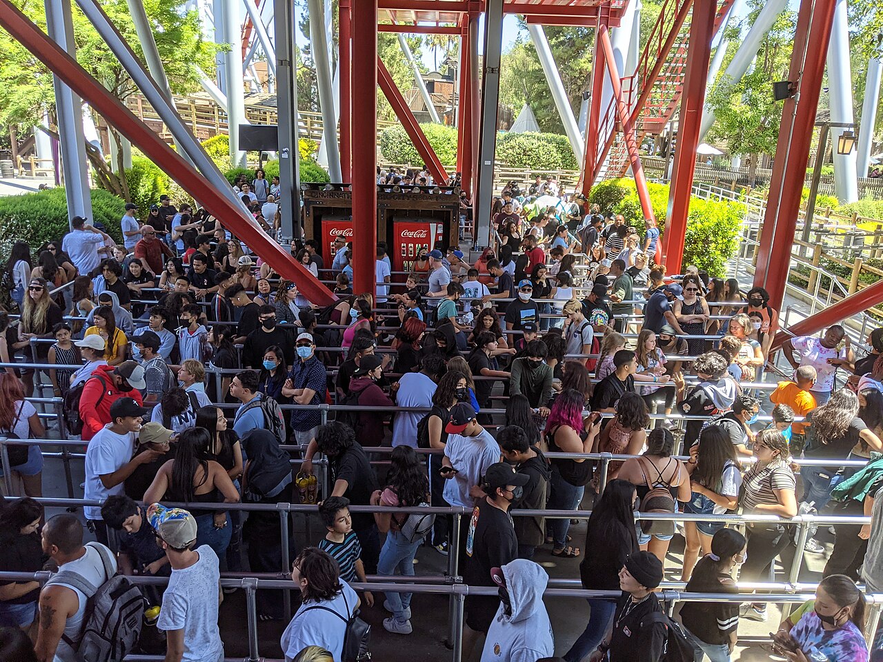View of Silver Bullet's queue line