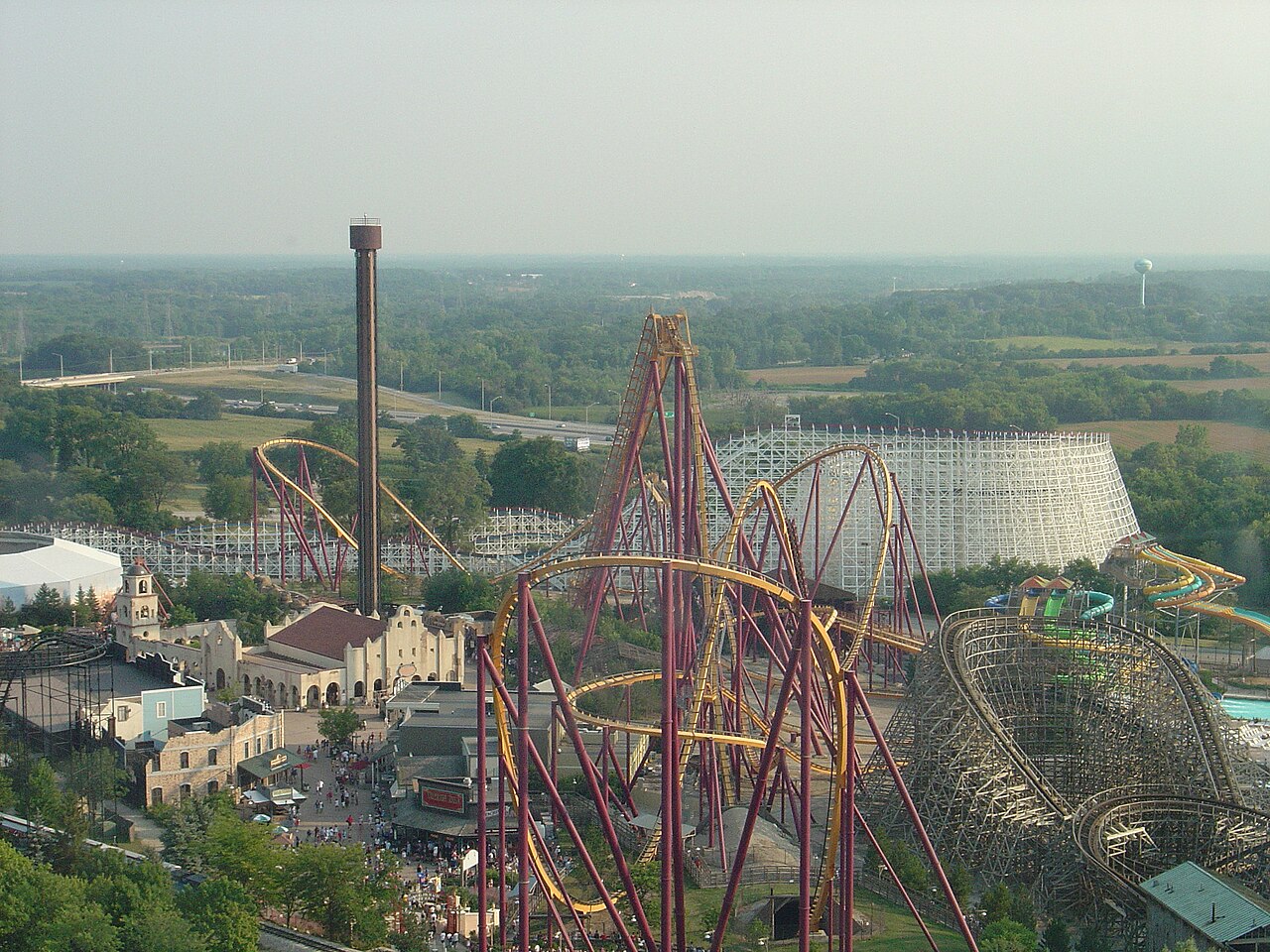 Raging Bull, hyper and mega roller coaster at Six Flags Great America, USA