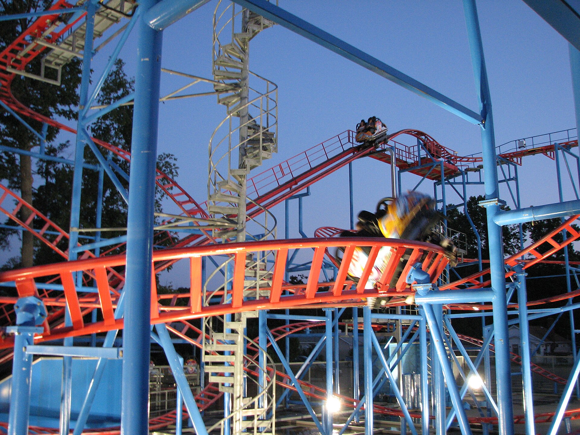 Steel Dragon during the evening