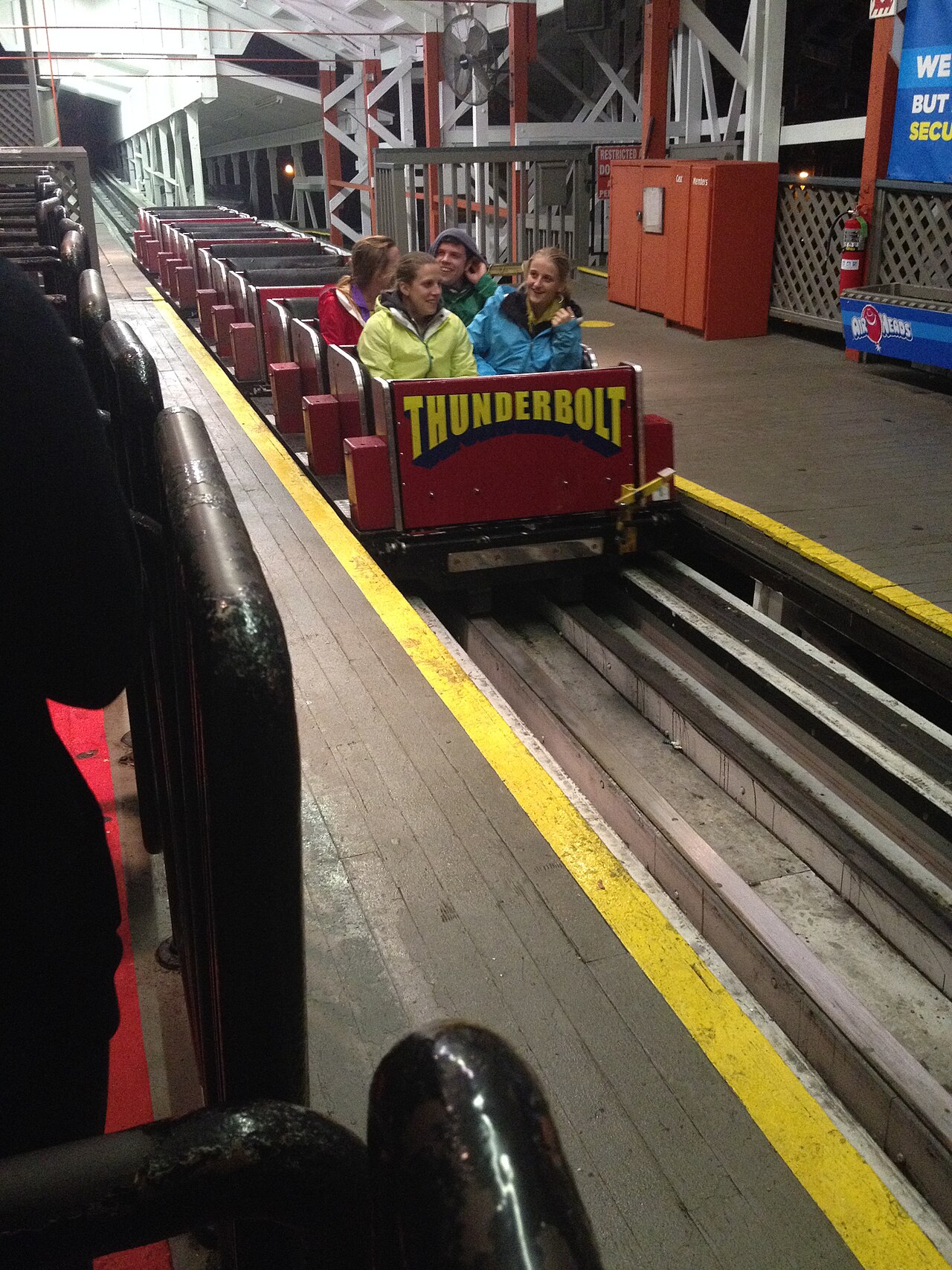 Thunderbolt station at Six Flags New England