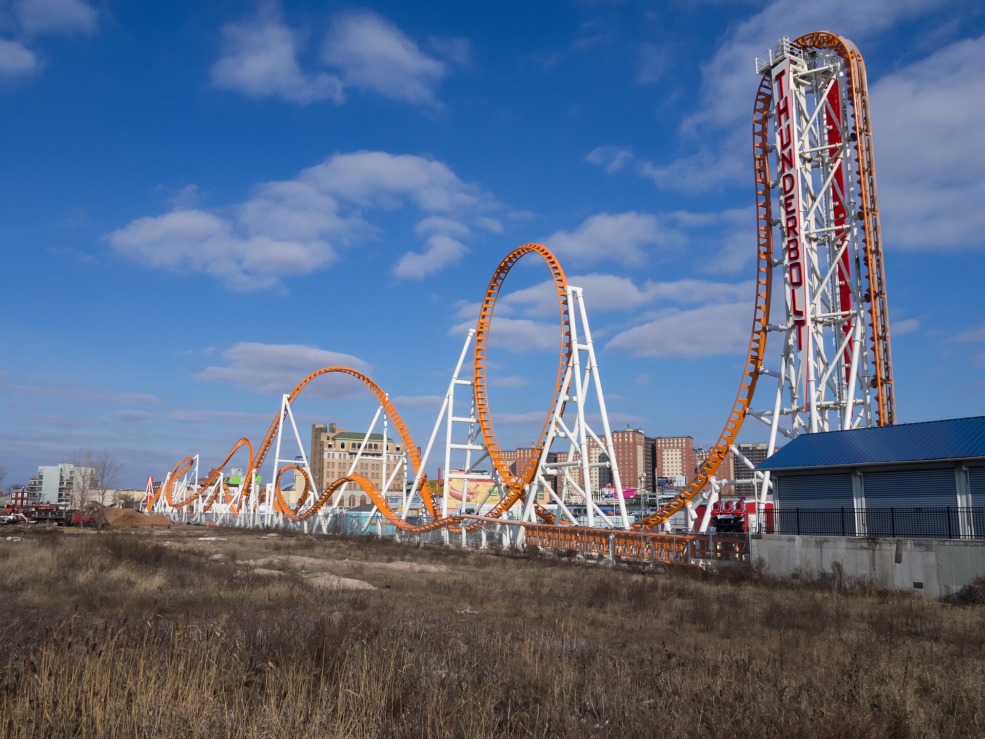 Thunderbolt rollercoaster, built in 2014 in Luna Park on Coney Island
