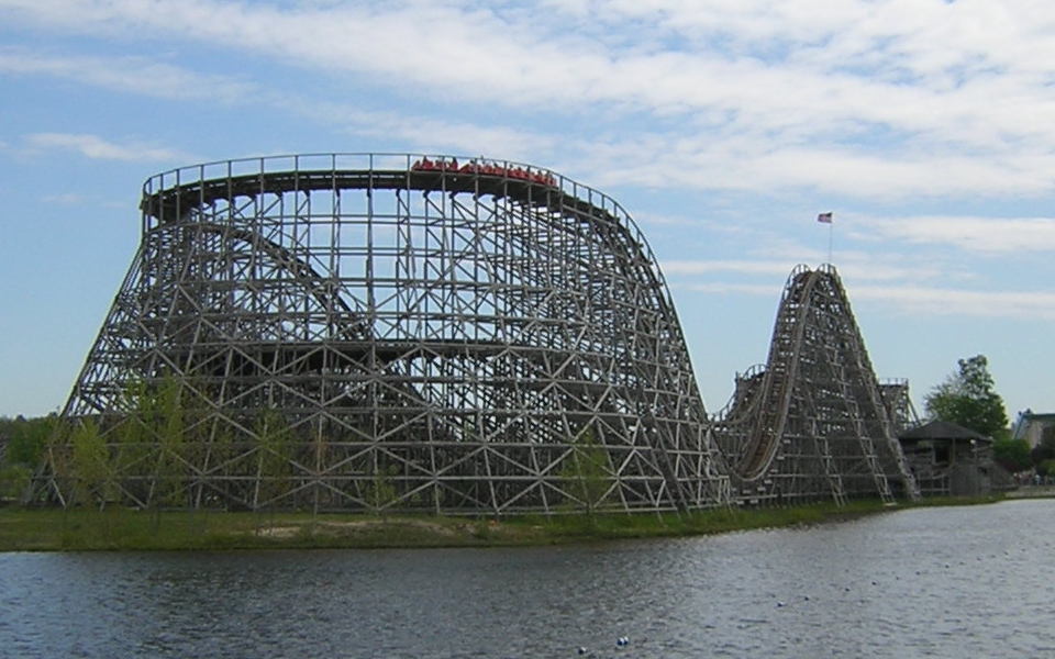Wolverine Wildcat, a w:Custom Coasters wooden w:roller coaster at w:Michigan's Adventure metro w:Muskegon area