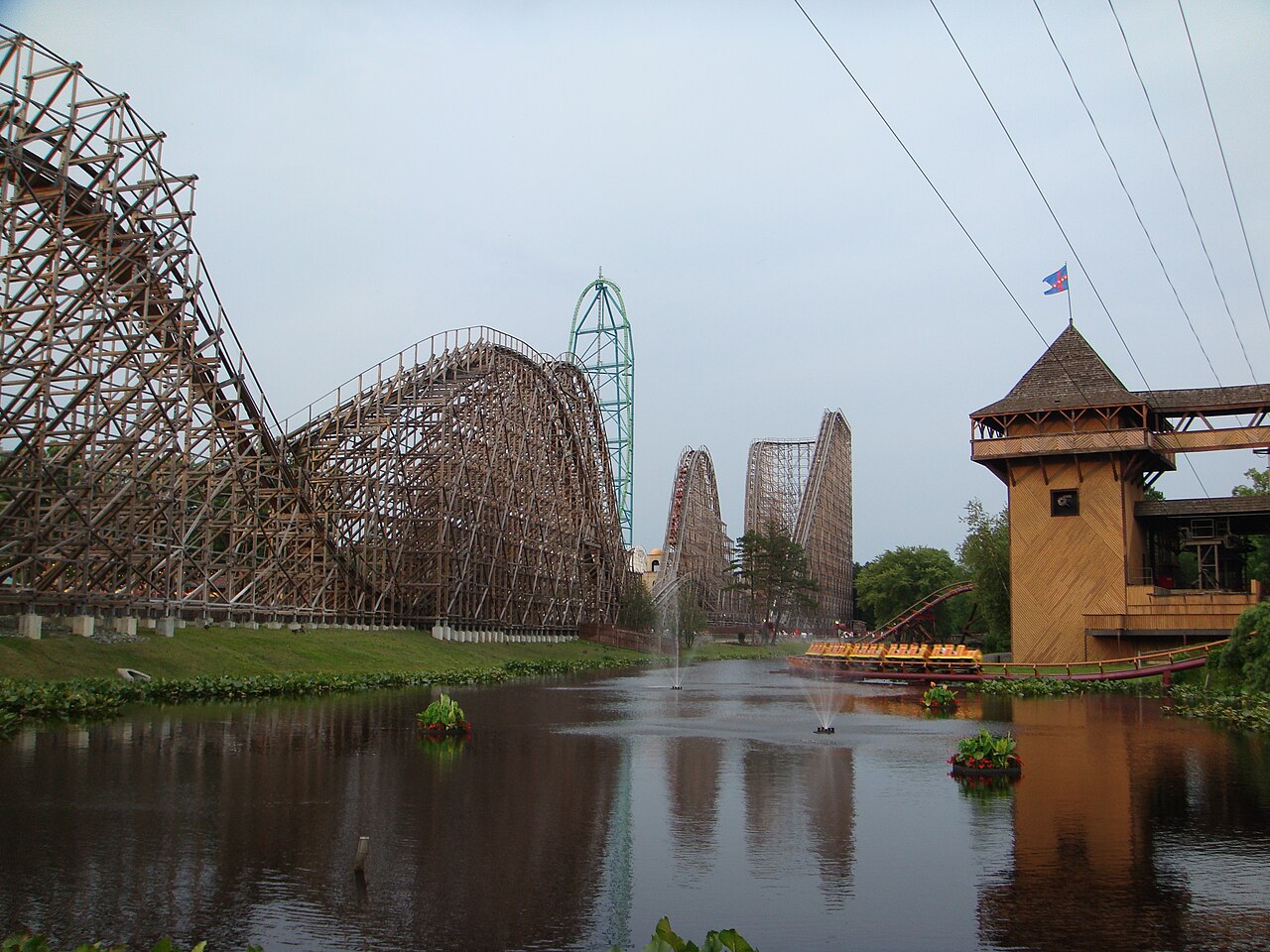 The Runaway Mine Train - El Toro and Kingda Ka view