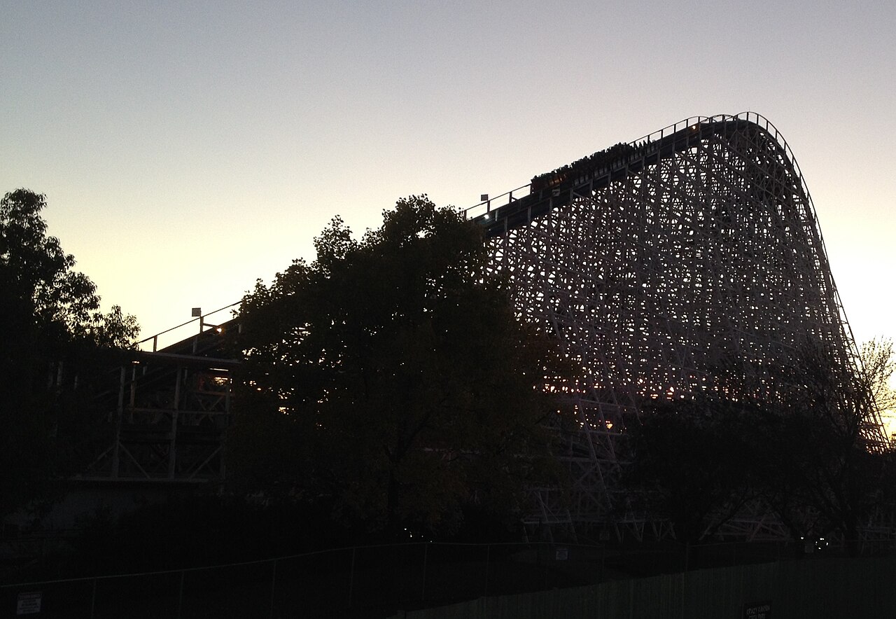 American Eagle lift hill at Six Flags Great America, Illinois, United States