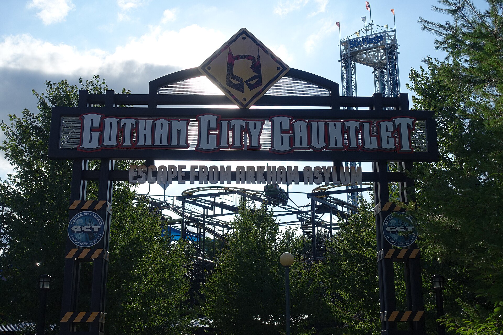 Gotham City Gauntlet Escape from Arkham Asylum at Six Flags New England
