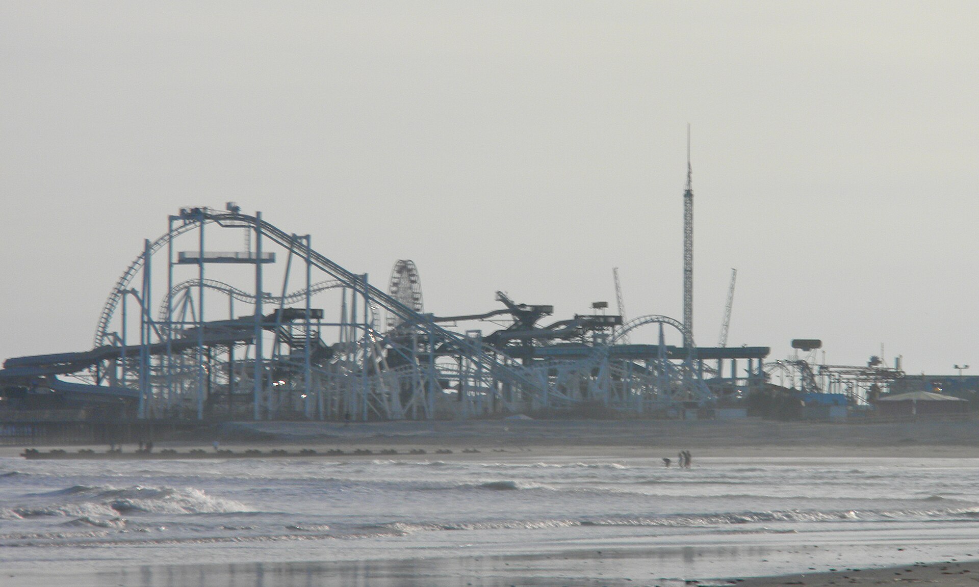 The "Great Nor' Easter" of Morey's Piers Amuesment Park on "Surfside Pier" on the Beach at Wildwood, New Jersey