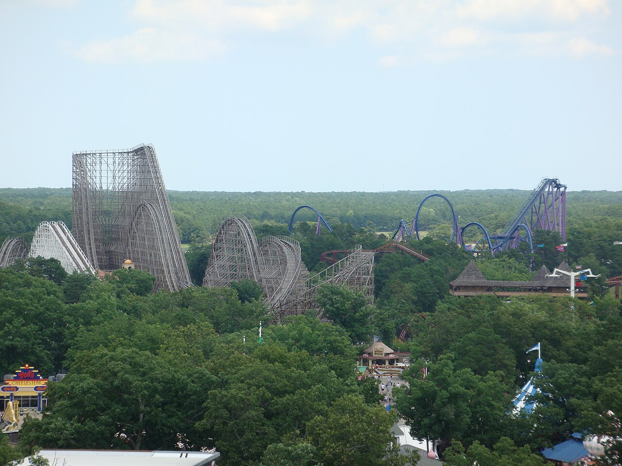El Toro, Bizarro y Rolling Thunder desde la noria