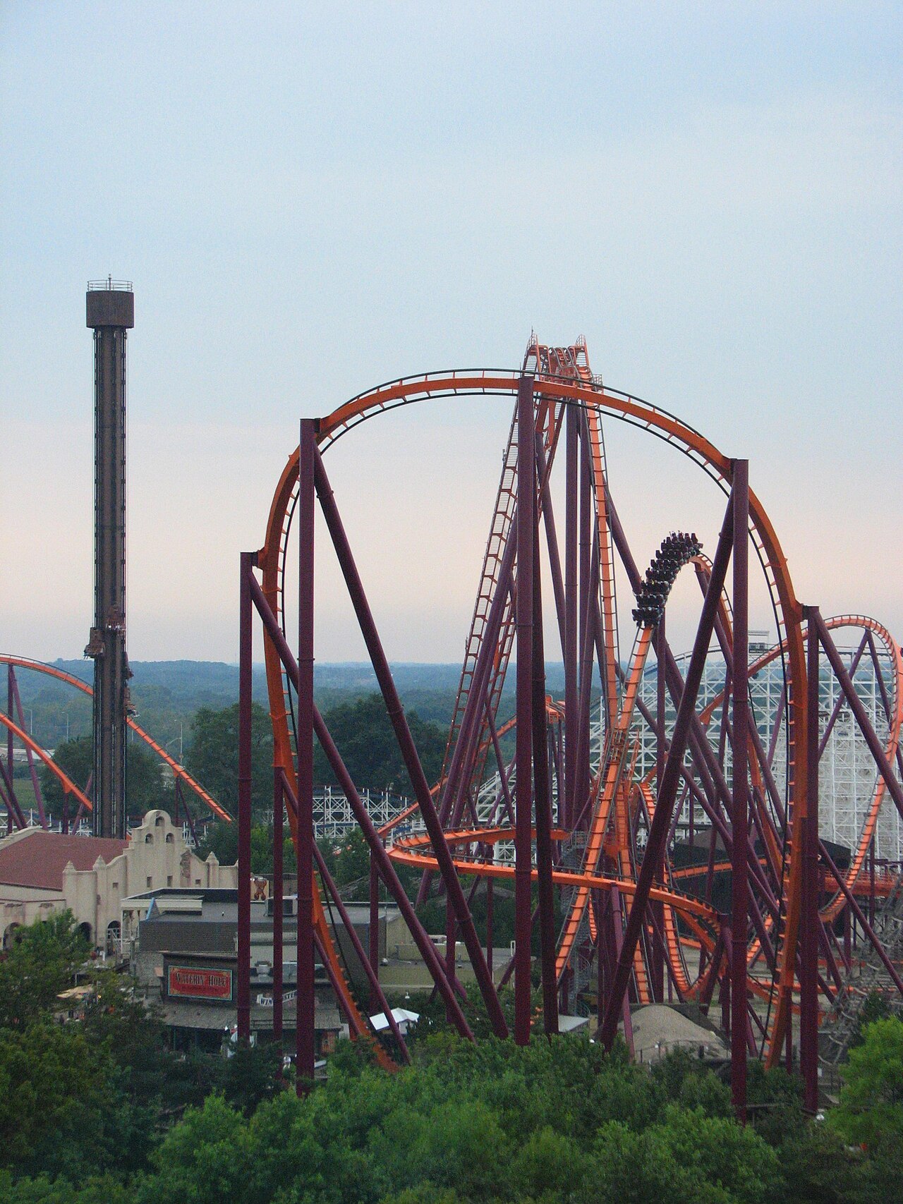 Raging Bull at Six Flags Great America from Sky Trek Tower