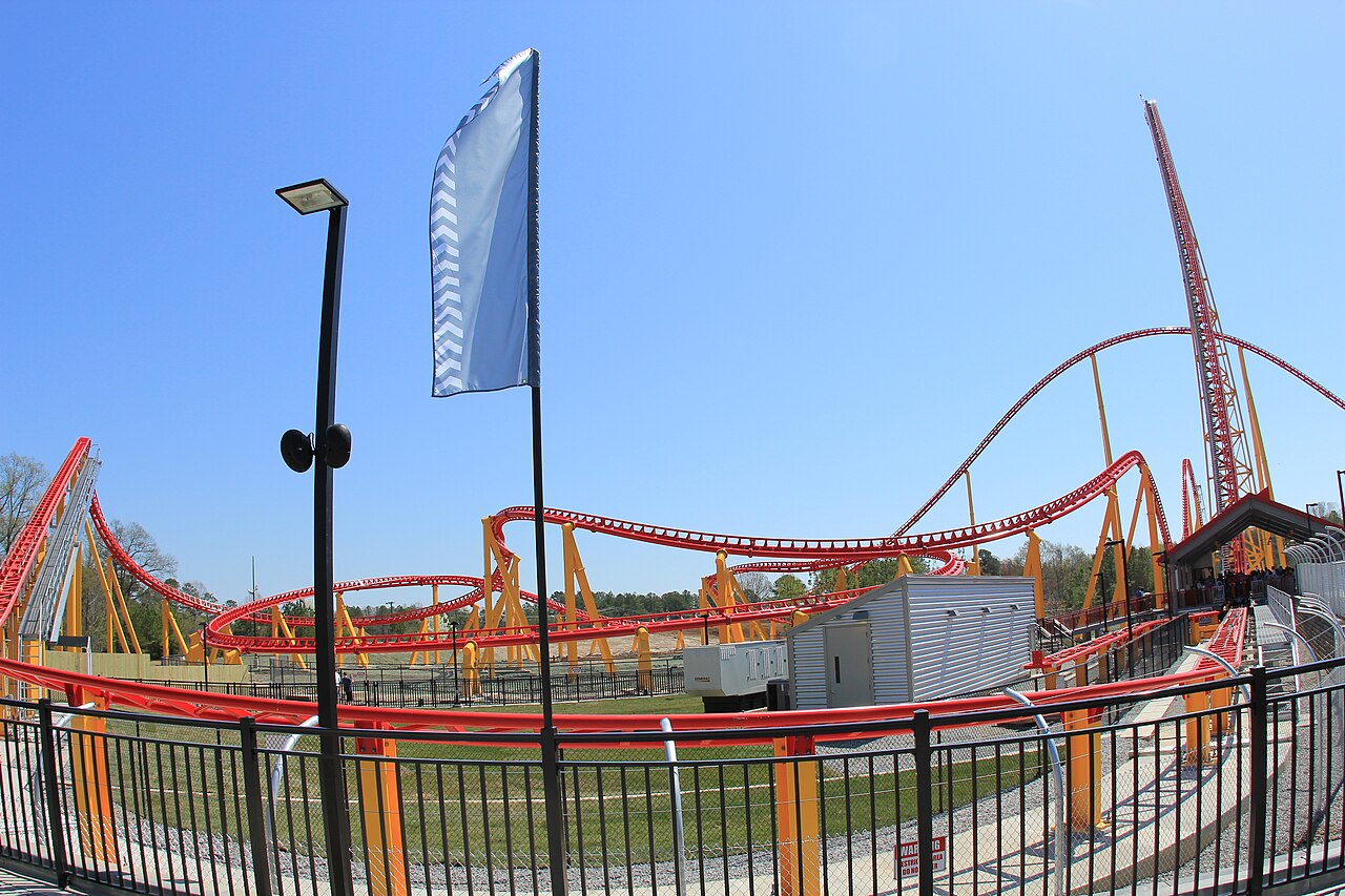 Pantherian front track layout at Kings Dominion amusement park
