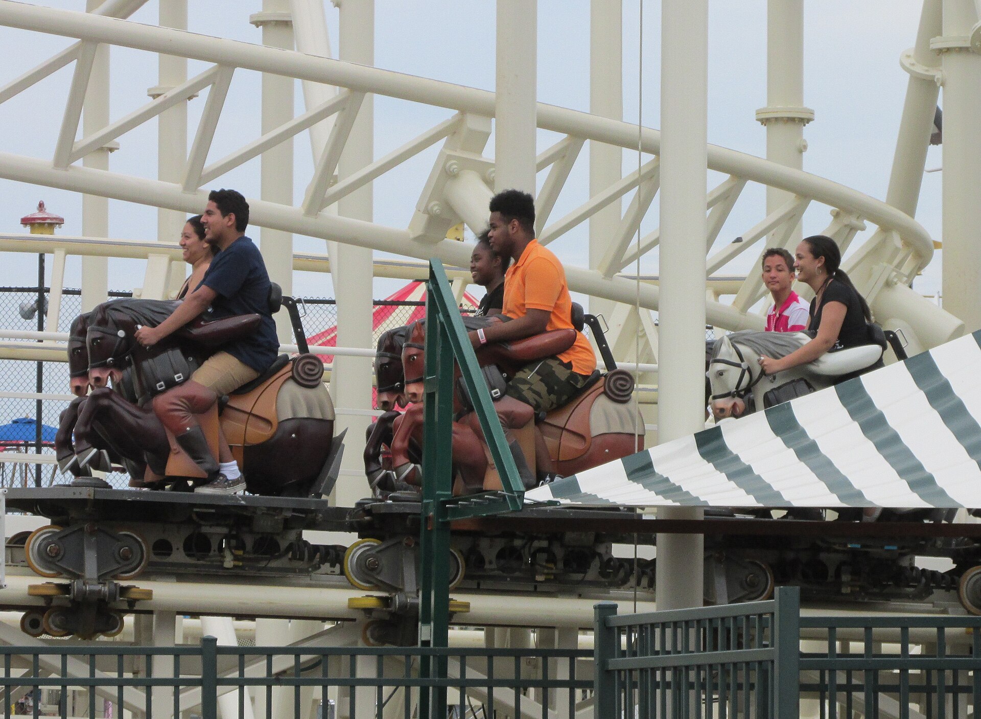 Luna Park at Coney Island. Steeplechase roller coaster
