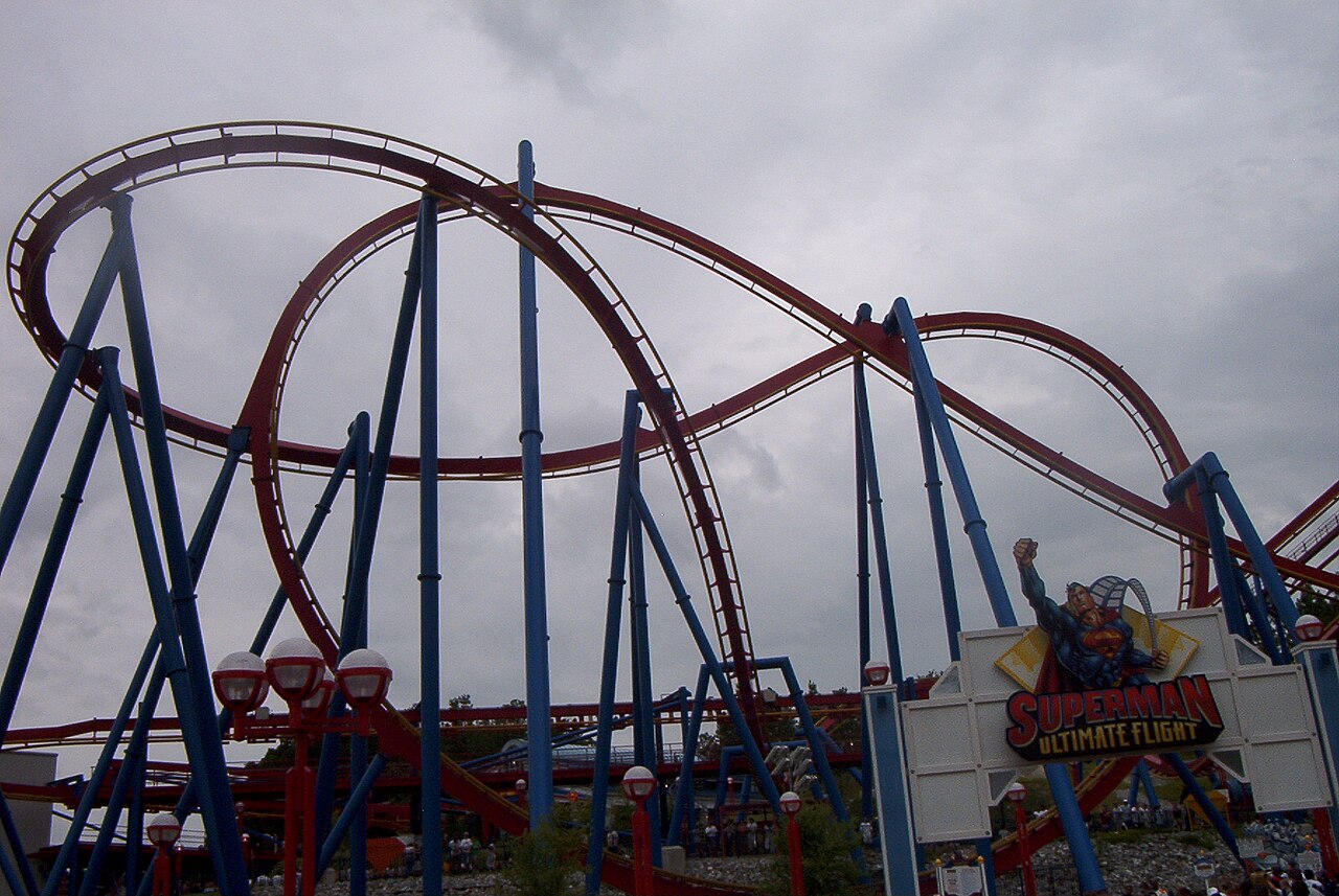 The entrance of Superman: Ultimate Flight at Six Flags over Georgia (Austell, Georgia)