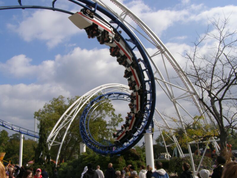 Corkscrew Roller Coaster at Cedar Point,Ohio