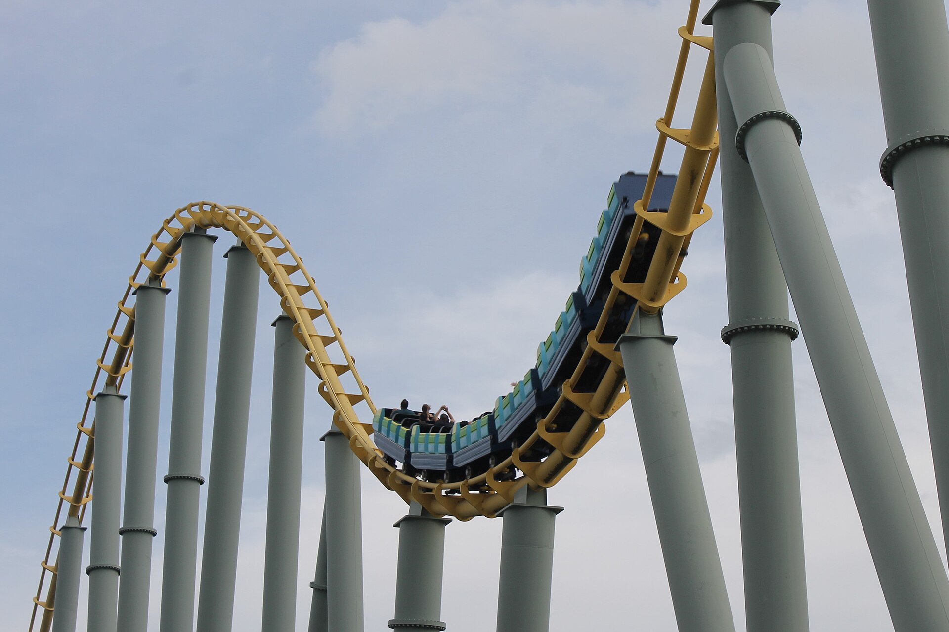 Roller coaster Steel Eel at Sea World San Antonio, TX. It is visible for miles
