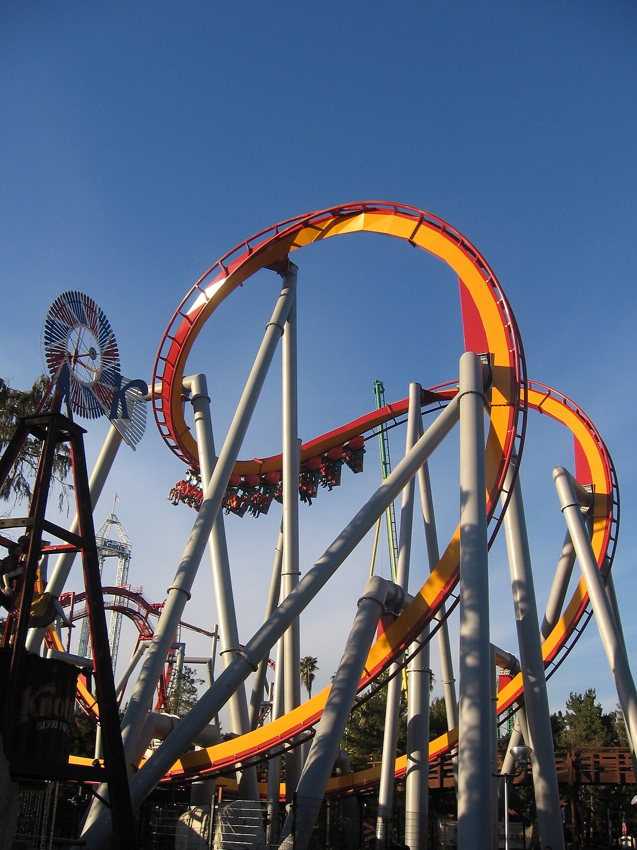 The Silver Bullet in Knott's Berry Farm. The coaster build by Bolliger & Mabillard opened in 2004