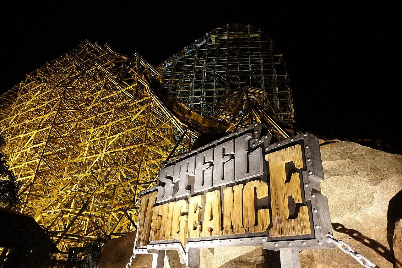 Steel Vengeance at night